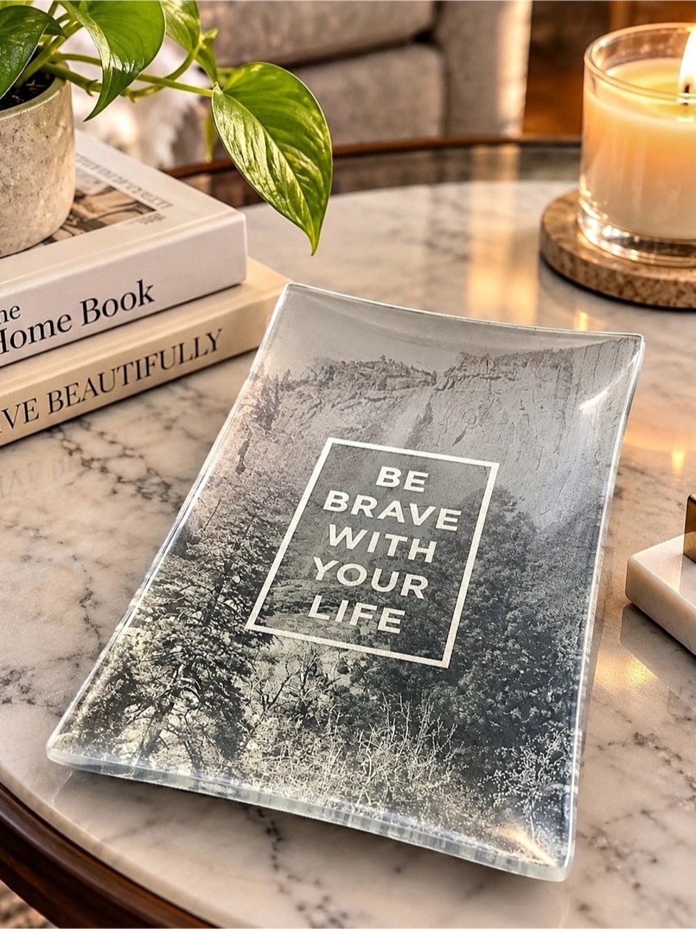 Nordstrom Inspirational Glass Decor Black